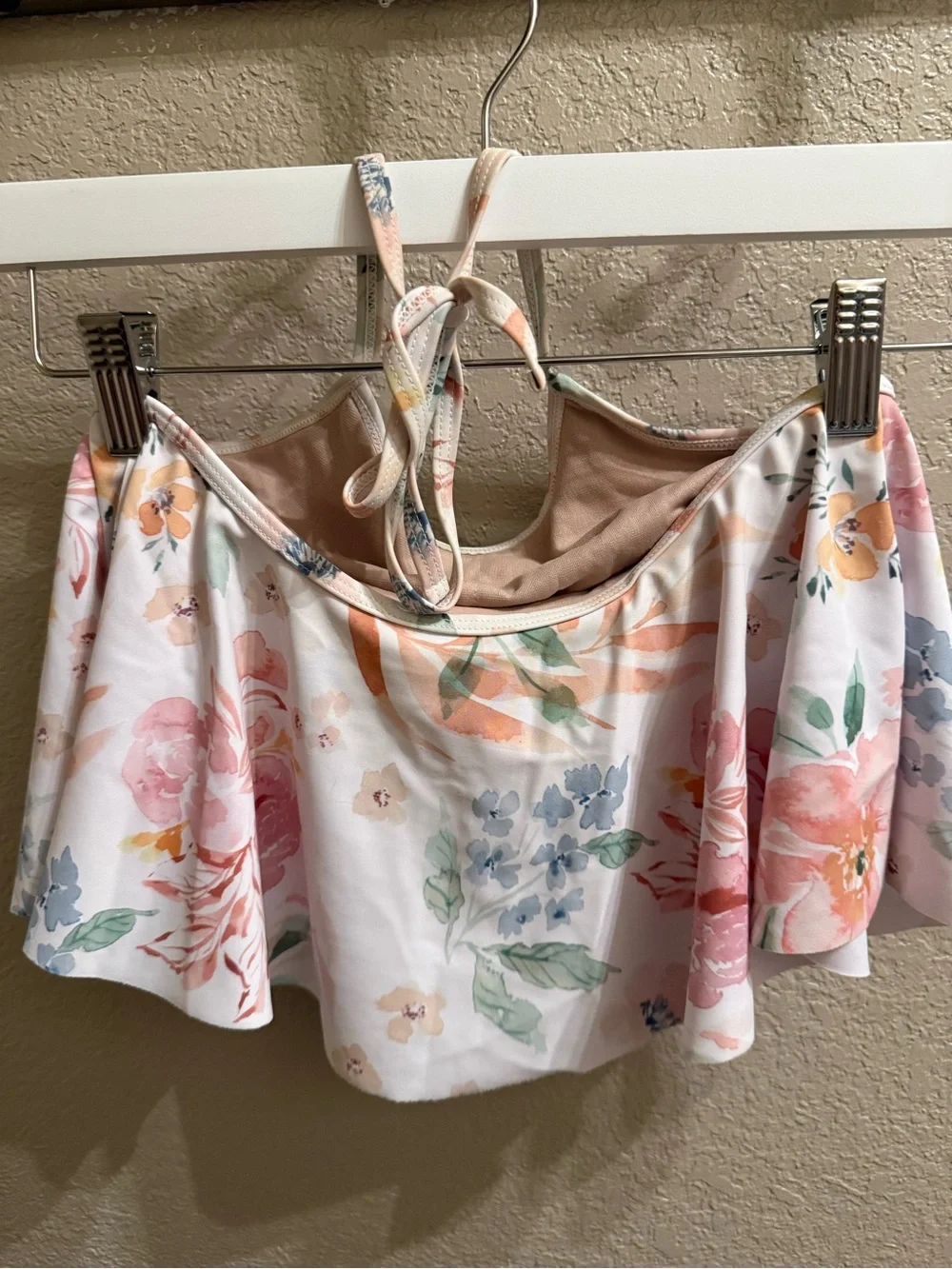 Girl’s Floral Halter Swim Swing Top